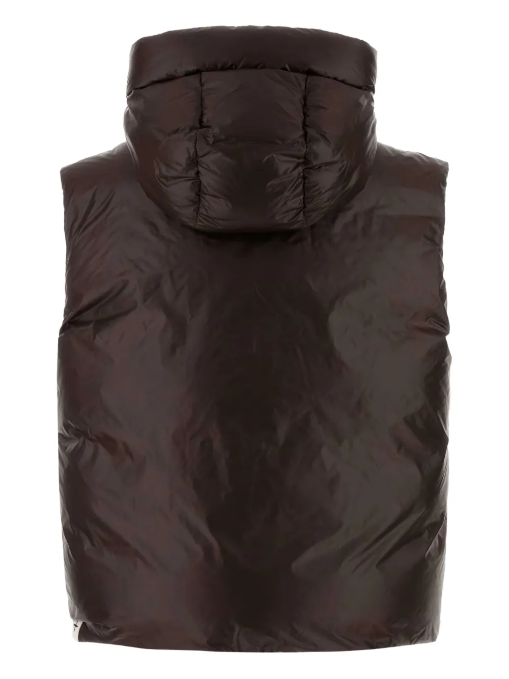 Jil Sander Hooded Quilted Down Jacket Drawstring Detail In Animal Print