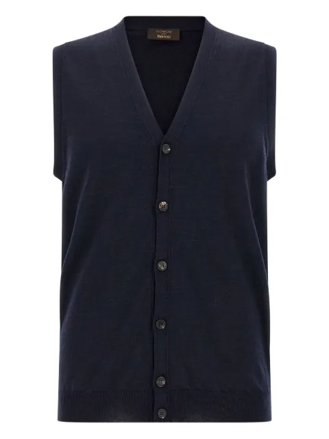 Zanone V-neck sleeveless cardigan 