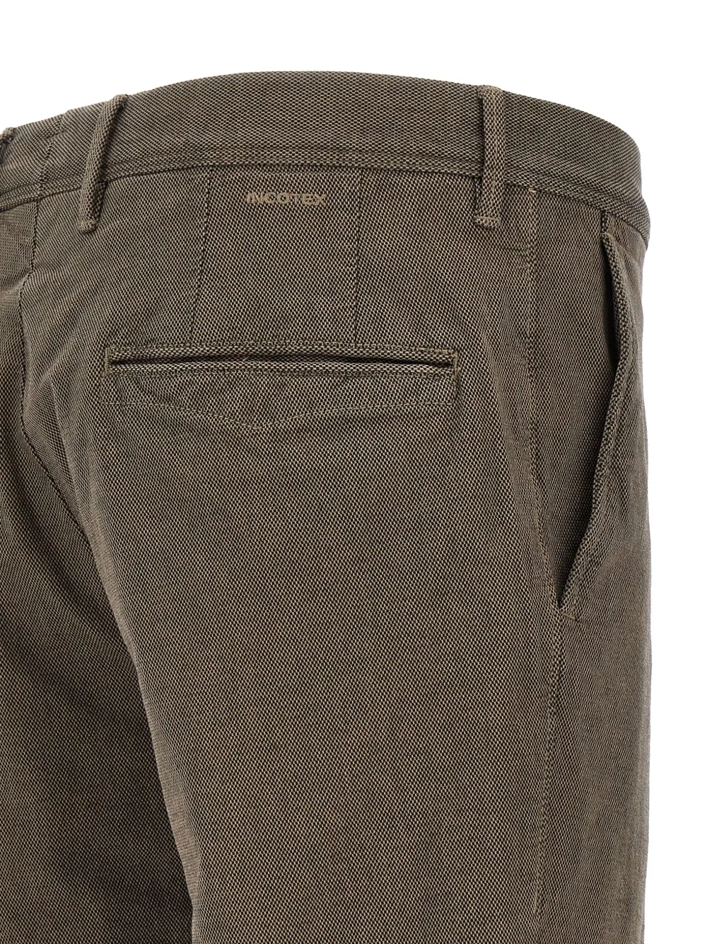 Incotex Tailored Check Trousers With Pockets And Loops In Brown