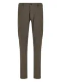 Incotex micro-check tapered trousers - Brown