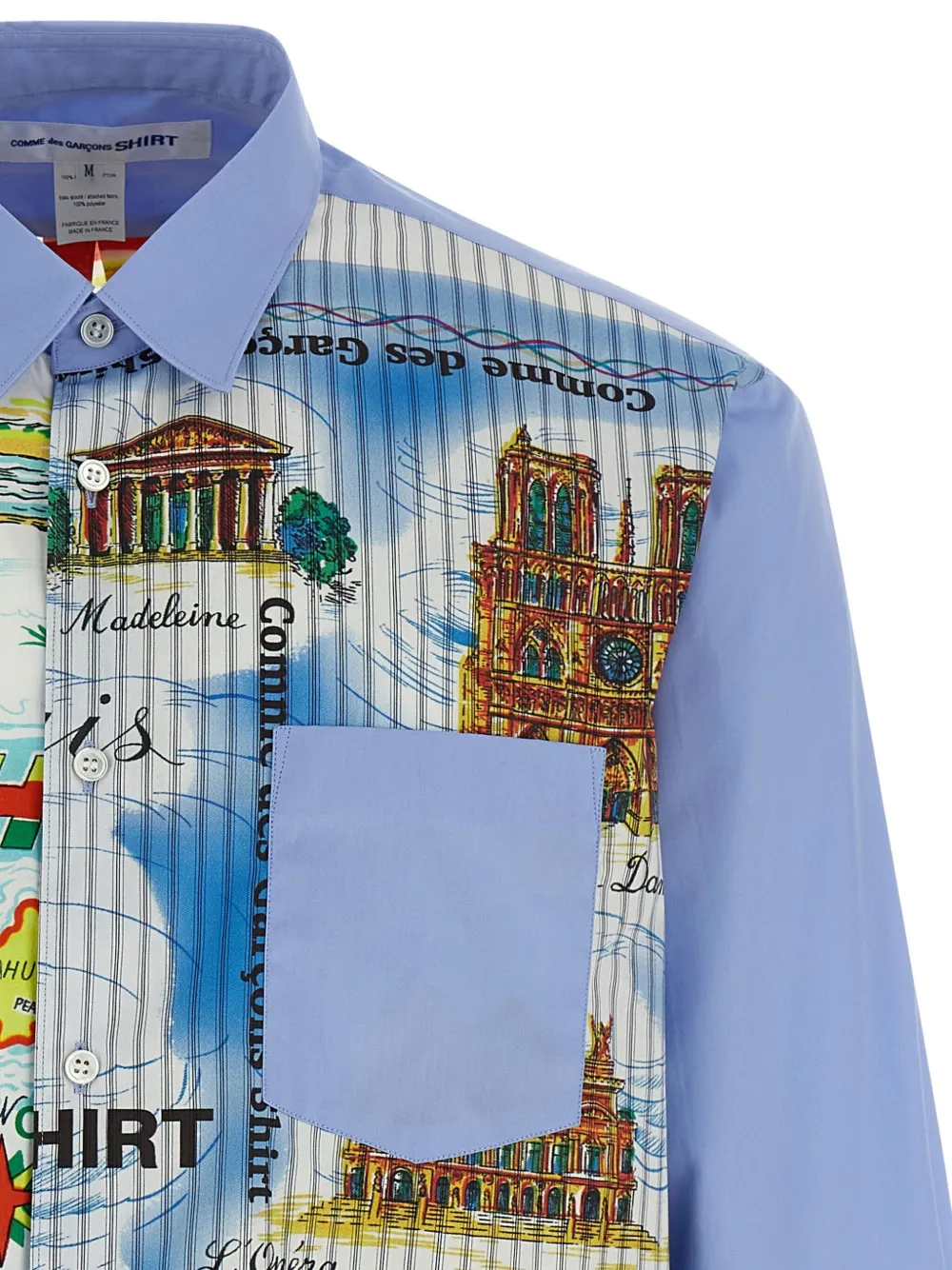 Comme Des Garçons Shirt Printed Shirt Shirt And Blouse Multicolor In Blue