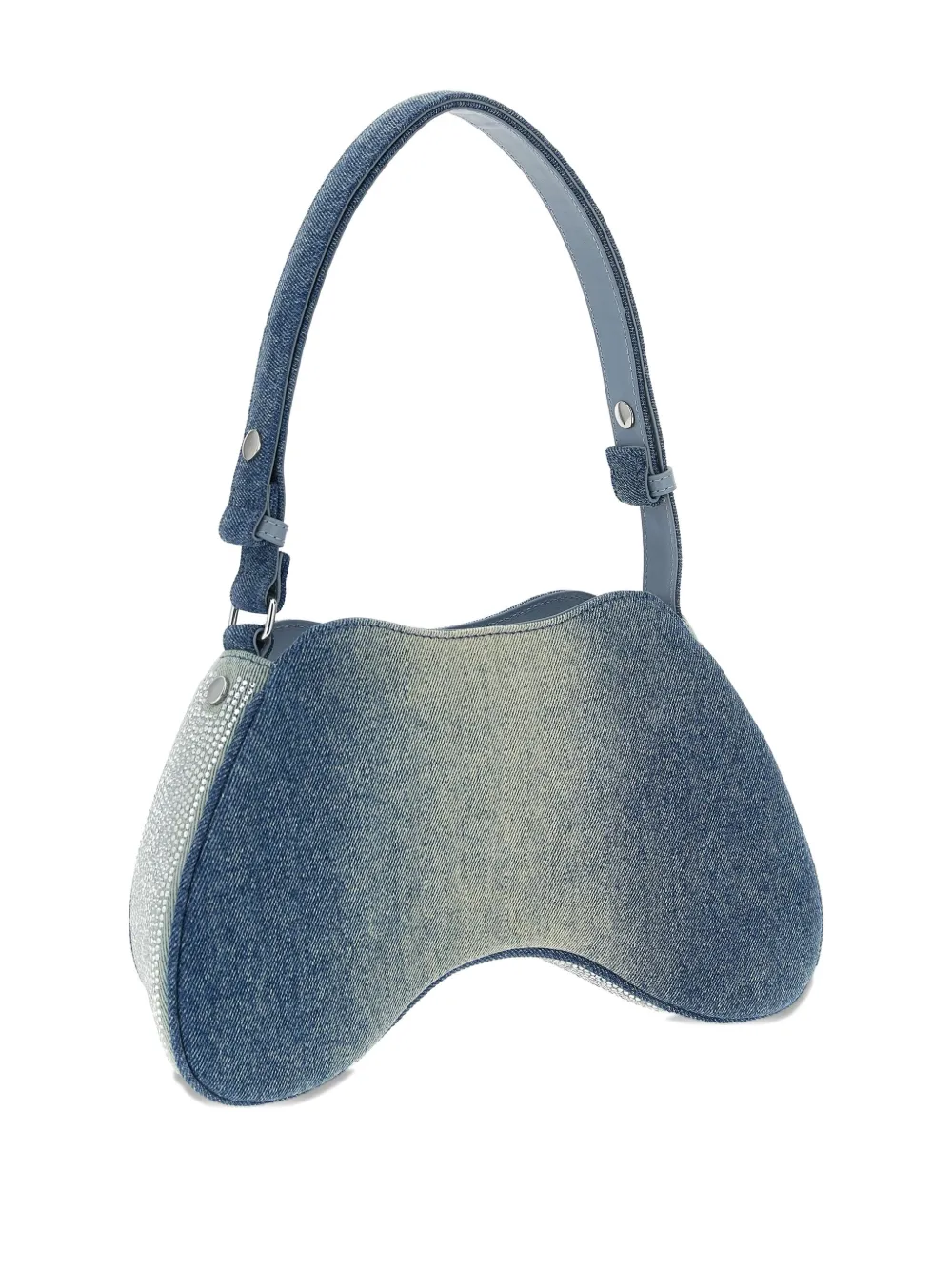 Diesel rhinestone-embellished shoulder bag - Blauw