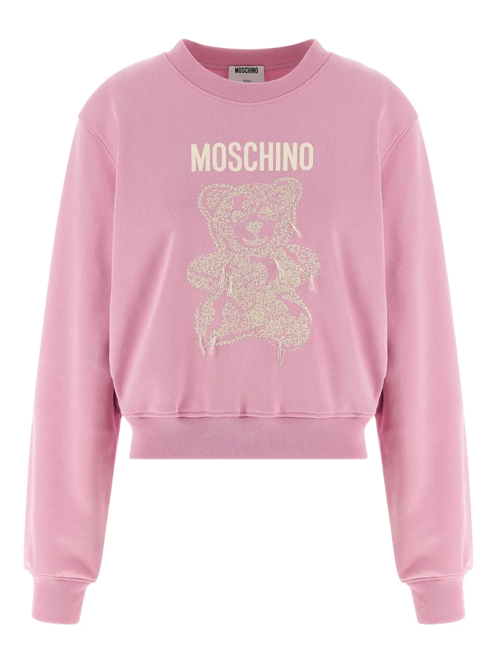 Moschino teddy-embroidered sweatshirt | Pink | Image 1
