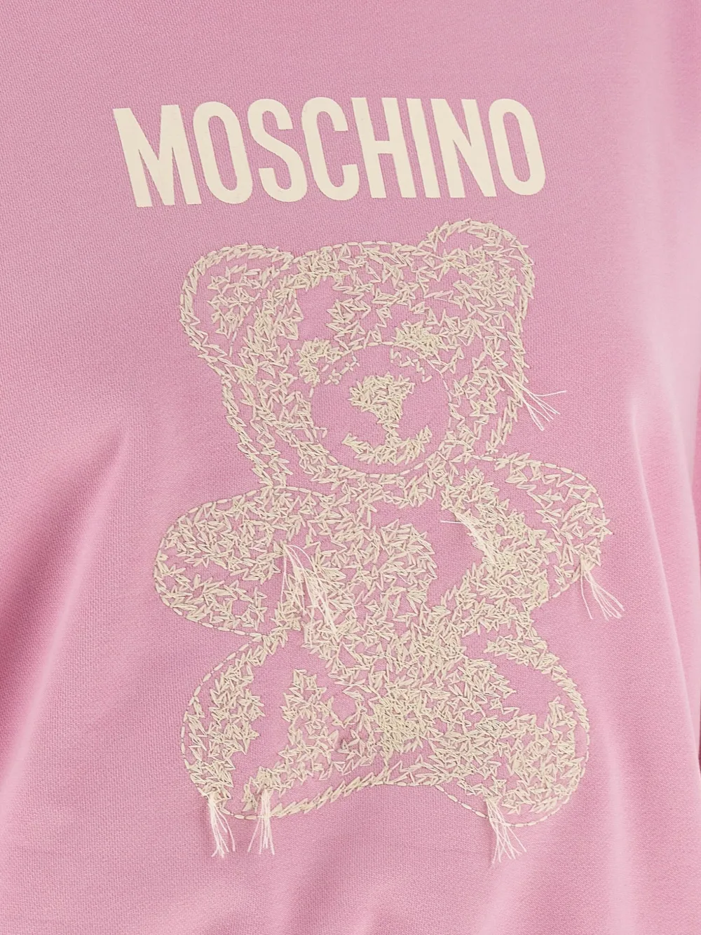 Moschino Sweater met teddy-borduurwerk Roze