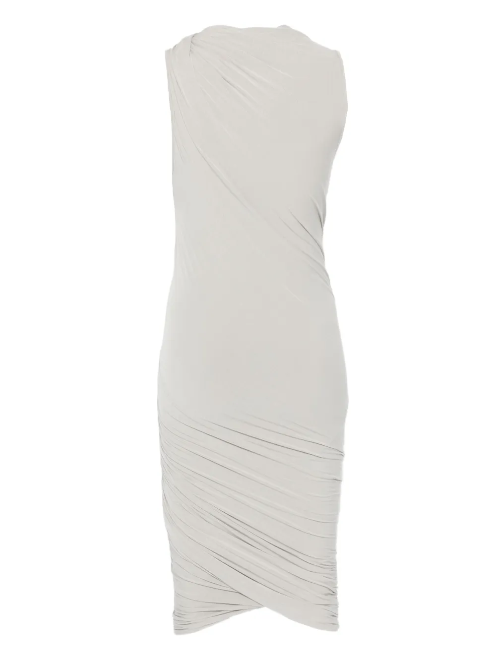 Rick Owens Draped Midi Dress In Red