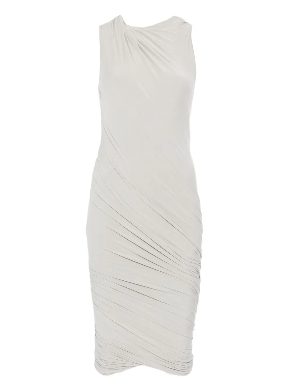 Rick Owens Draped Midi Dress In Red
