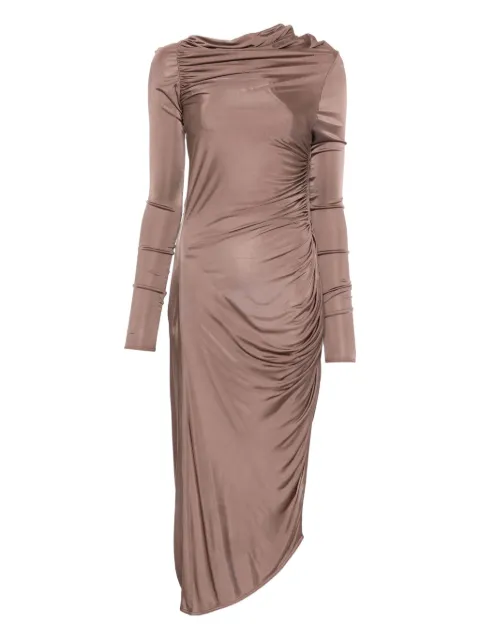 Rick Owens Lilies vestido midi con diseño fruncido