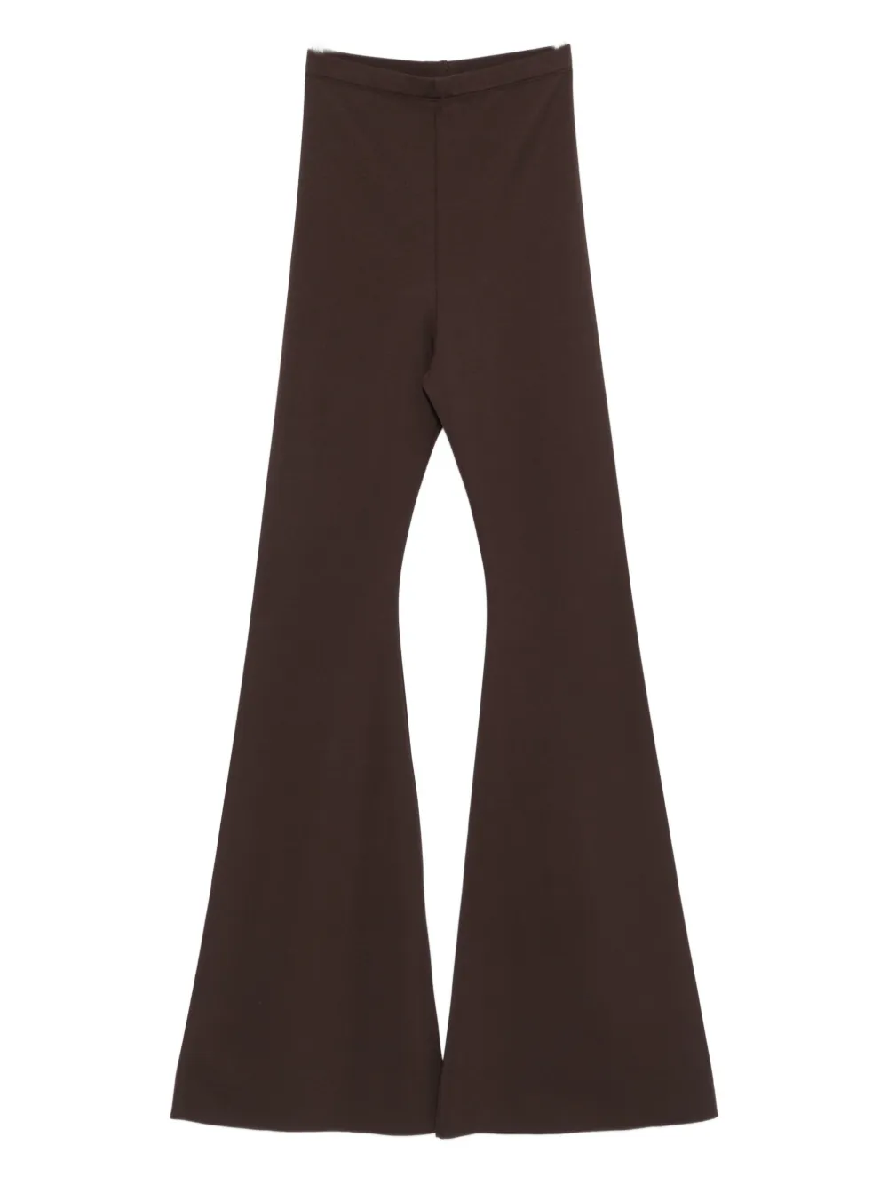Rick Owens High-rise Flared Trousers In Brown