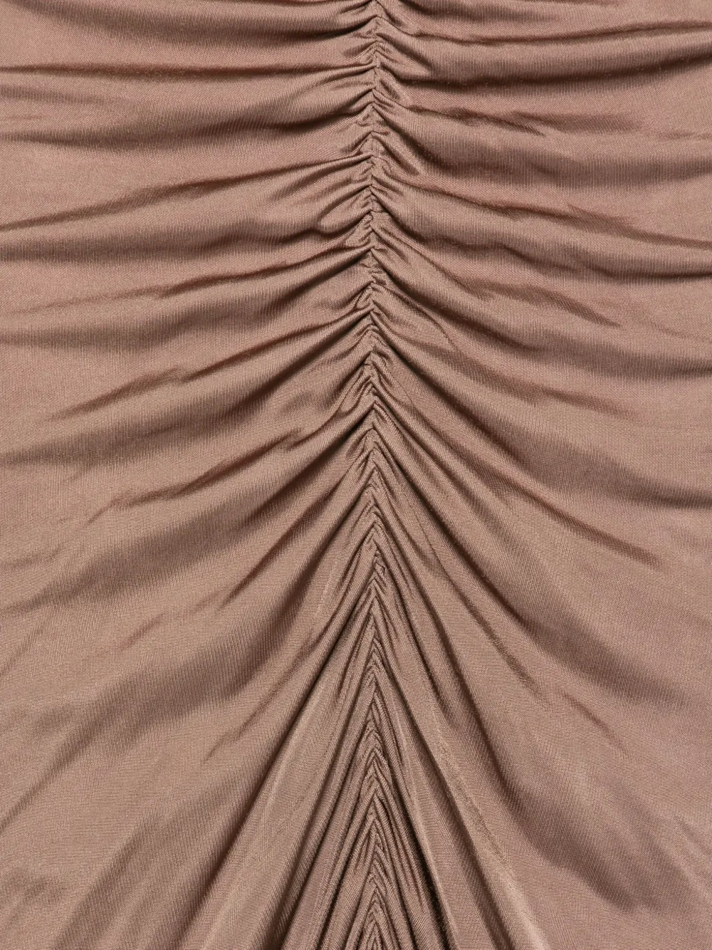 Rick Owens Ruched Draped Skirt In Brown