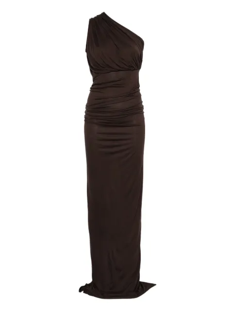 Rick Owens Lilies vestido drapeado con hombro descubierto