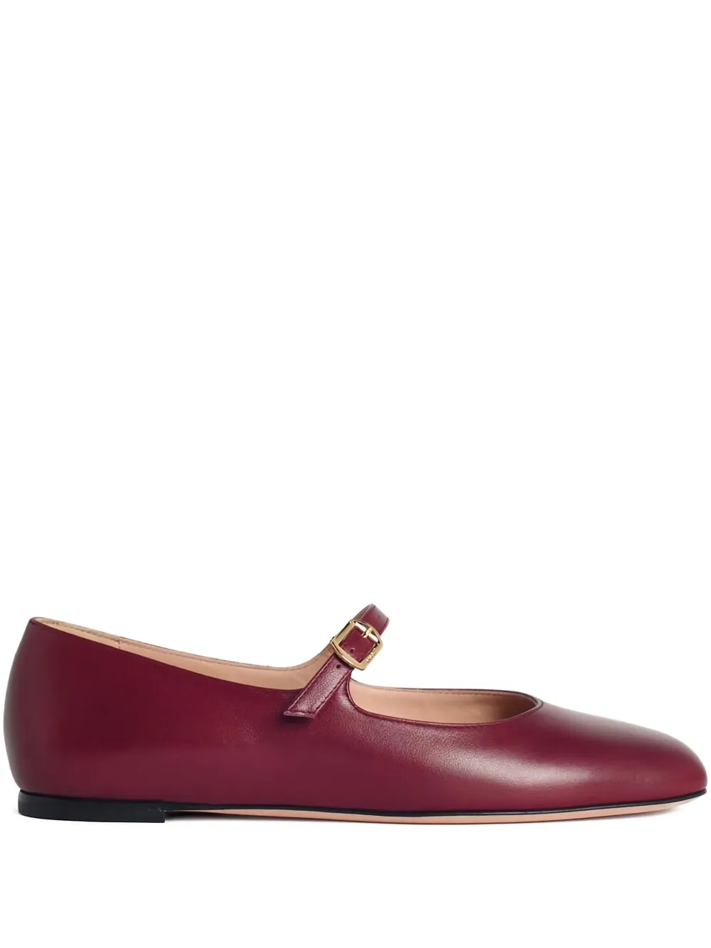 Bally buckle-strap leather ballet flats Red