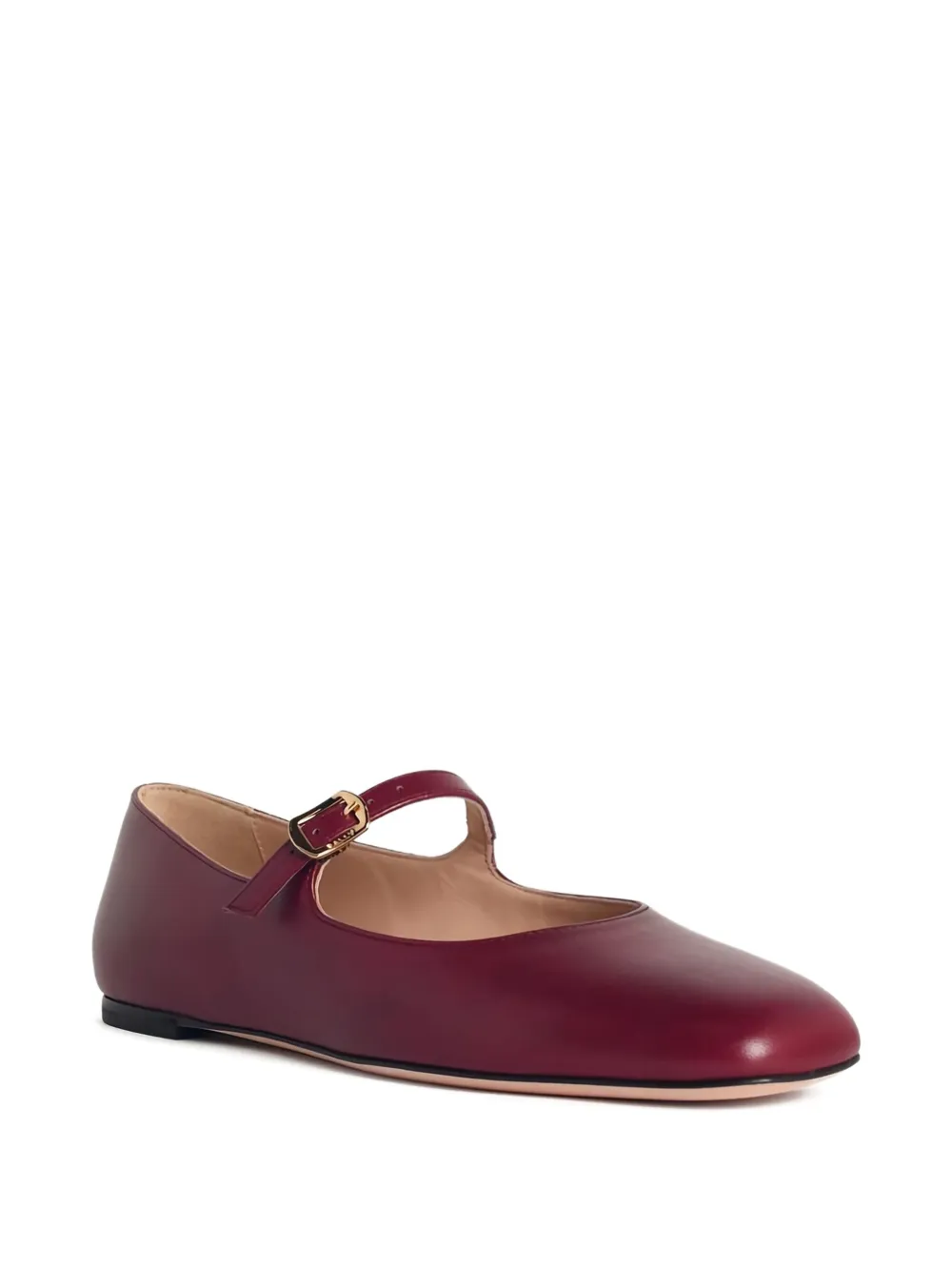 Bally Leren ballerina's met gespbandje Rood