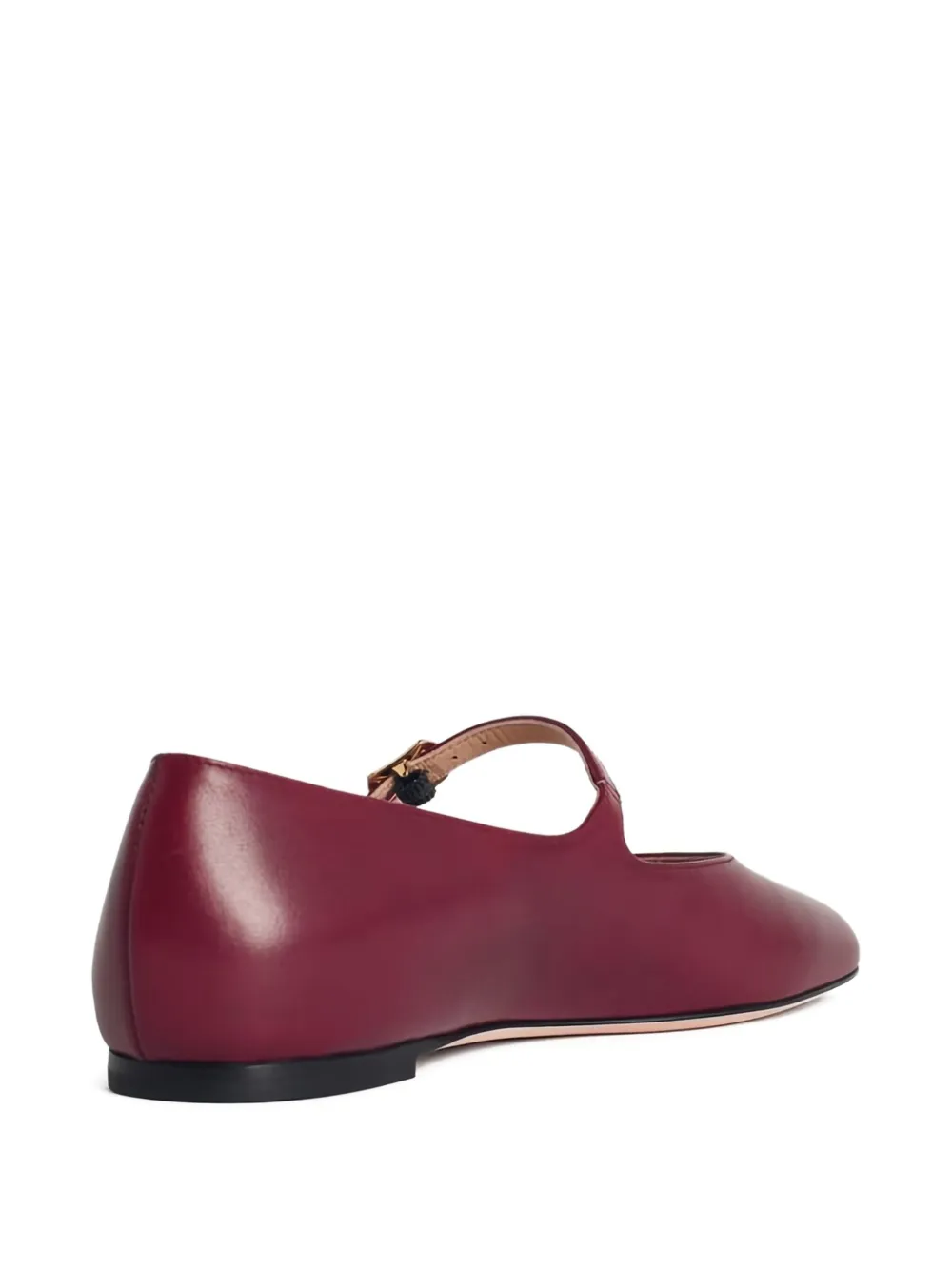 Bally Leren ballerina's met gespbandje Rood