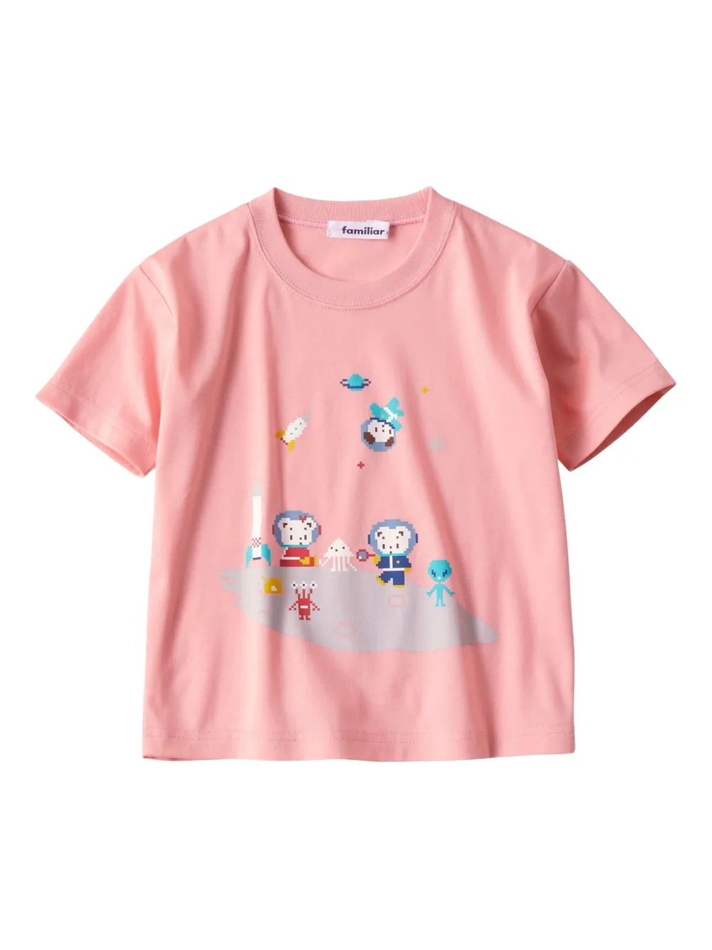 Familiar Kids' Graphic-print Cotton T-shirt In Pink