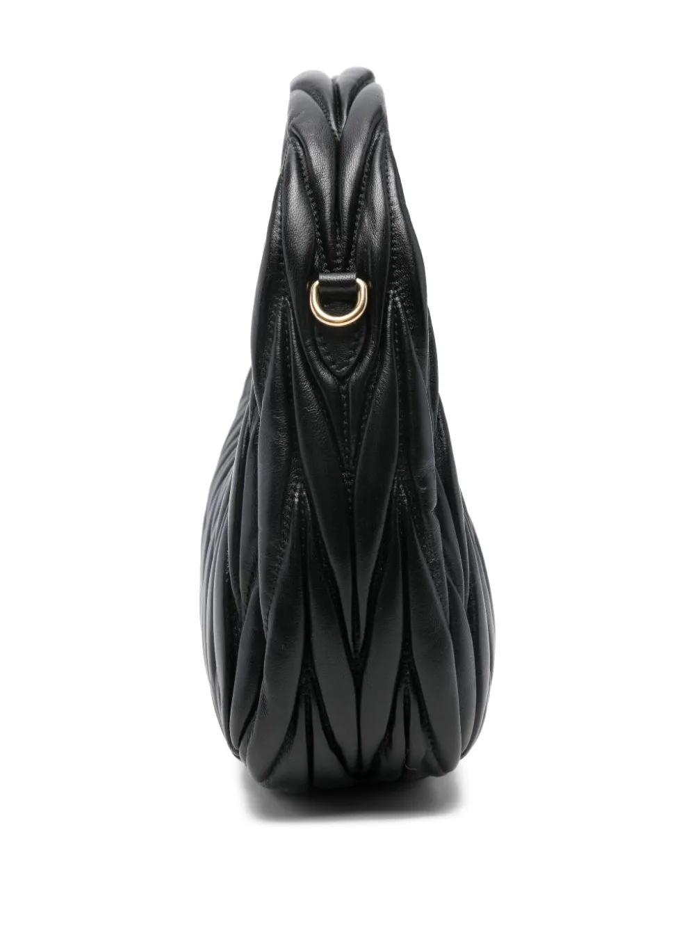 Miu Wander matelassé leren shopper Zwart