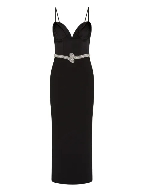 Rebecca Vallance Lilith snake-belt midi dress