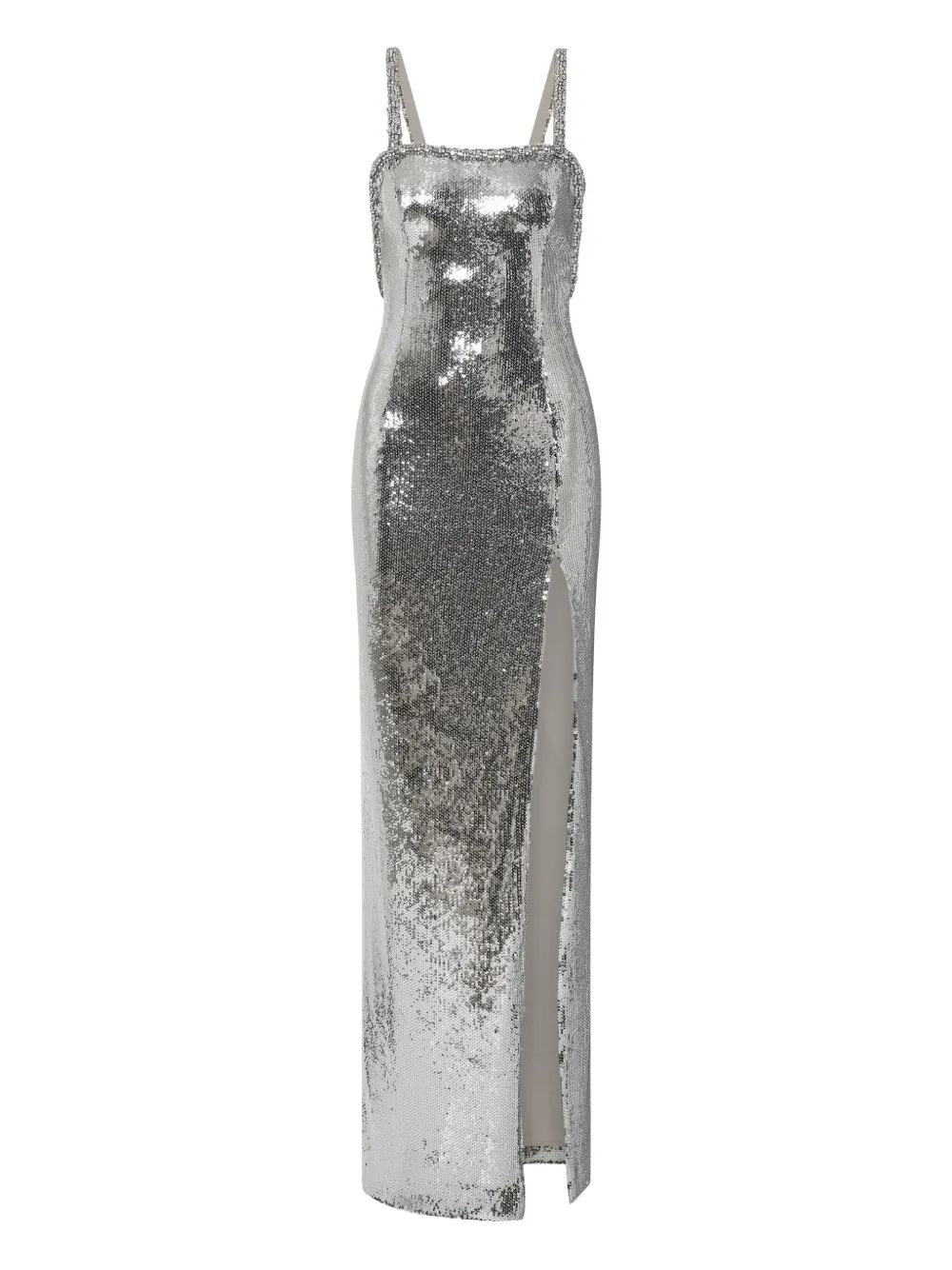 Rebecca Vallance Womens Silver Grym Olympia Open-back Sequin-embellished Gown In Silver