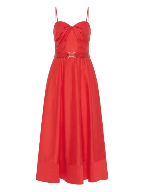 Rebecca Vallance vestido midi con diseño retorcido