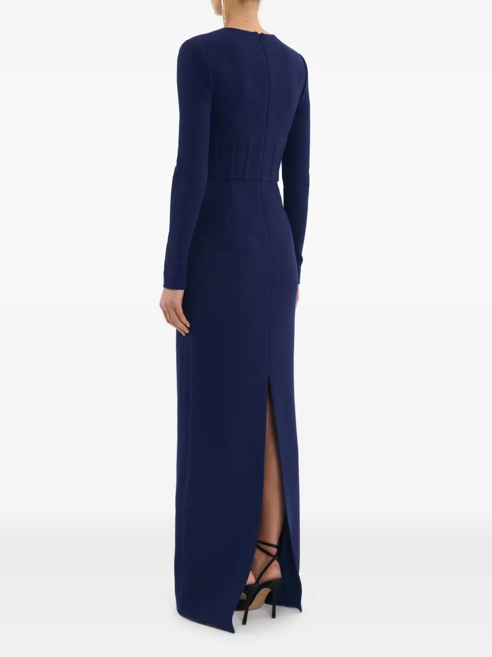 Rebecca Vallance Nemy korsetjurk met lange mouwen Blauw