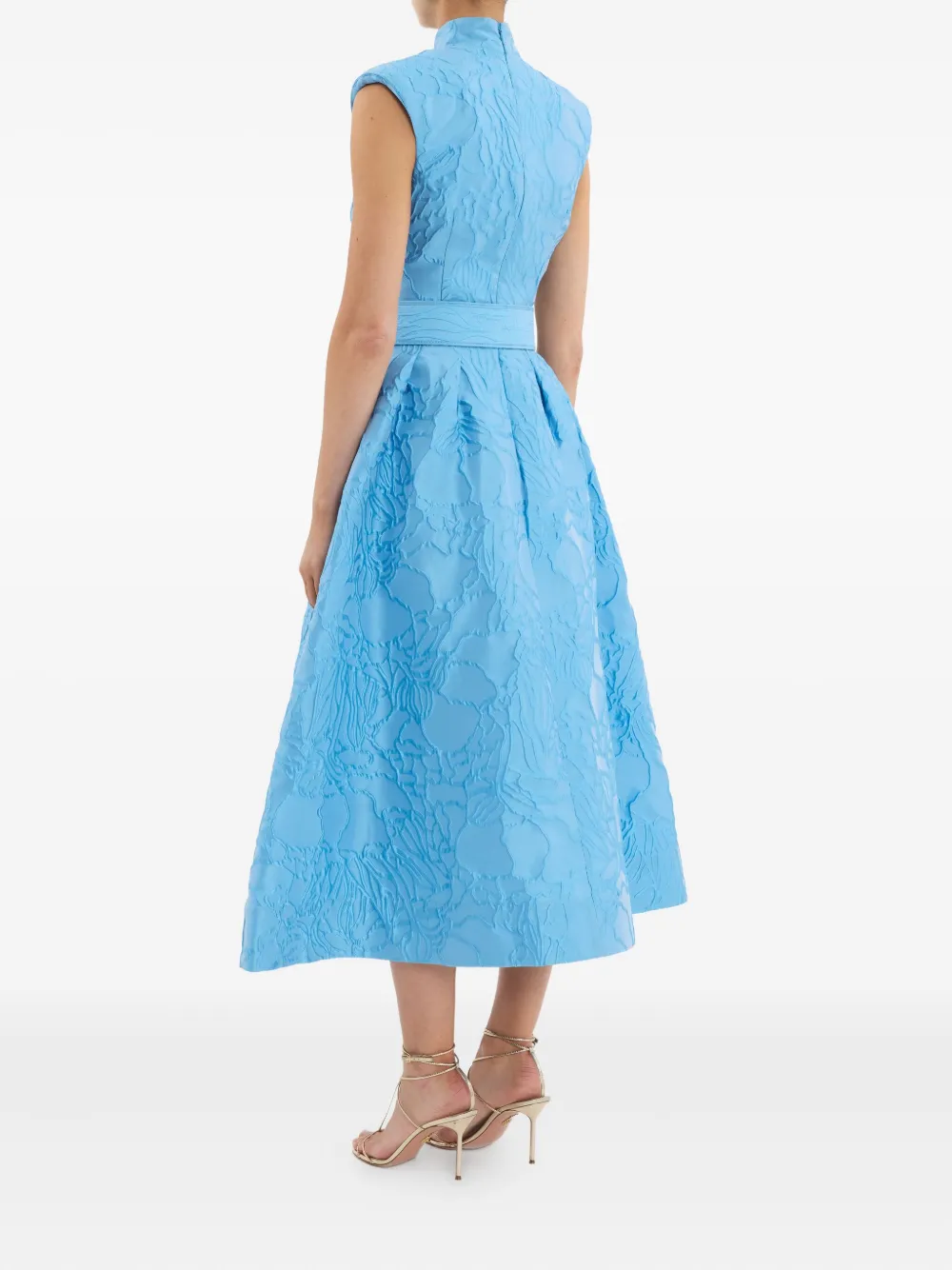 Rebecca Vallance Aegir Cut-out Belted Midi Dress In Blue