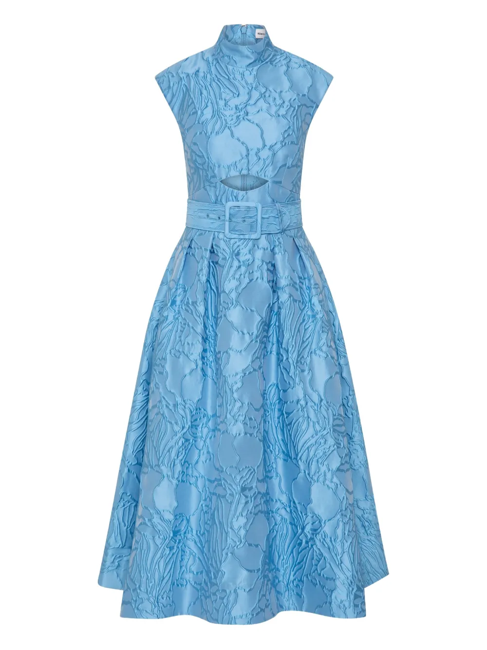 Rebecca Vallance Aegir Cut-out Belted Midi Dress In Blue