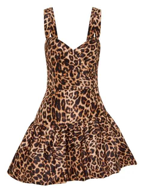 Rebecca Vallance Clarice leopard-print mini dress