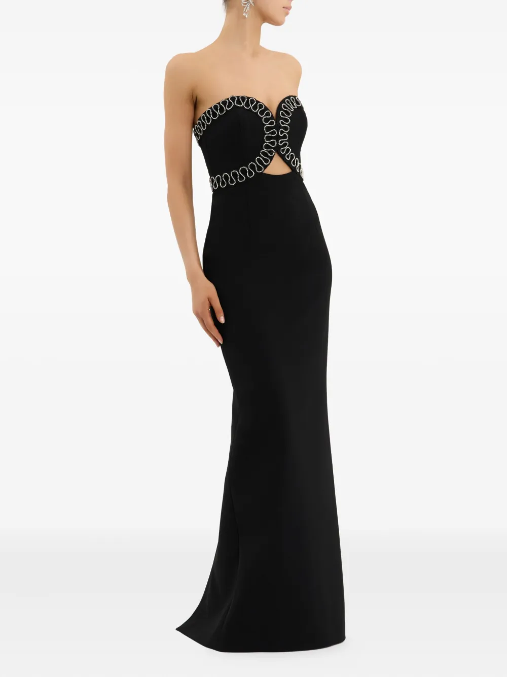Rebecca Vallance Nyx Strapless Gown In Black