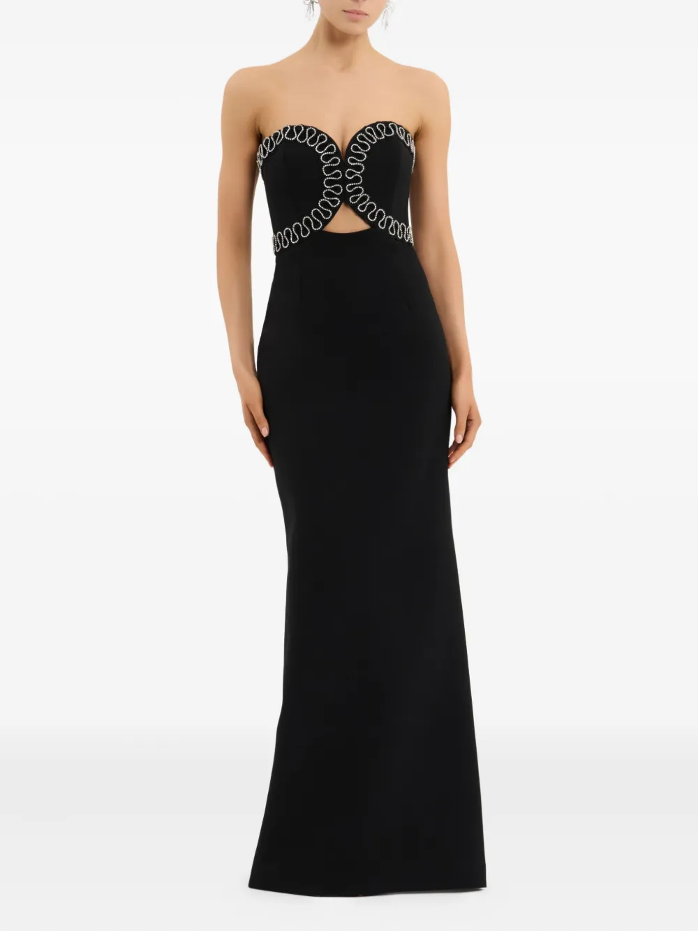 Rebecca Vallance Nyx Strapless Gown In Black