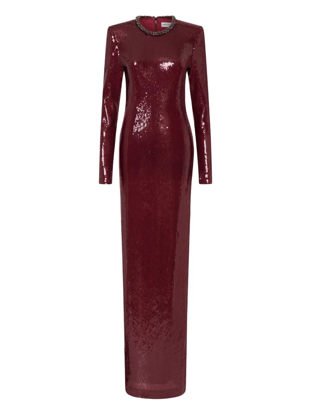 Rebecca Vallance Nero Sequin-embellished Maxi Dress In Red