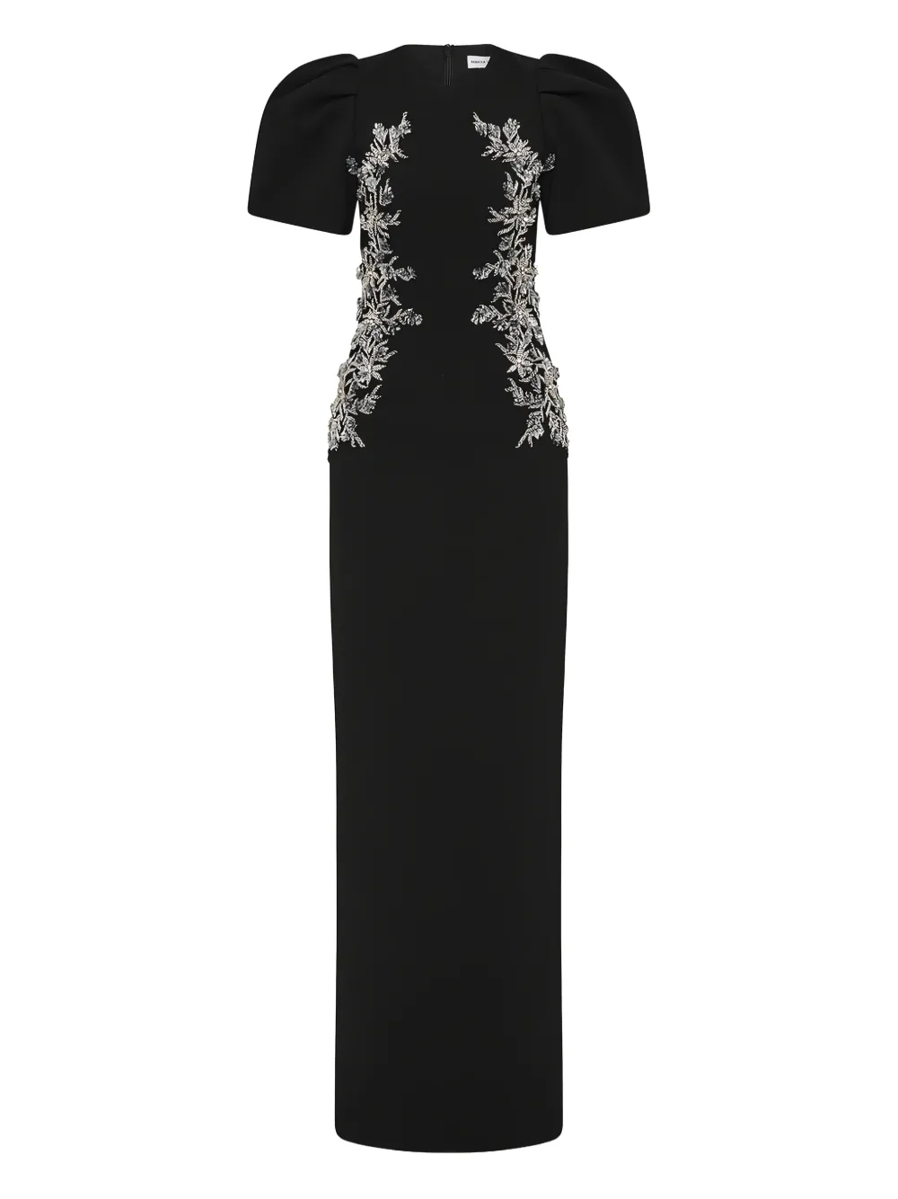 Rebecca+Vallance+robe+longue+Zephyr+à+manches+bouffantes+-+Noir