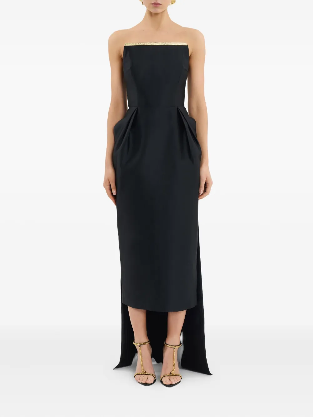 Rebecca Vallance Tindra strapless midi-jurk - Zwart