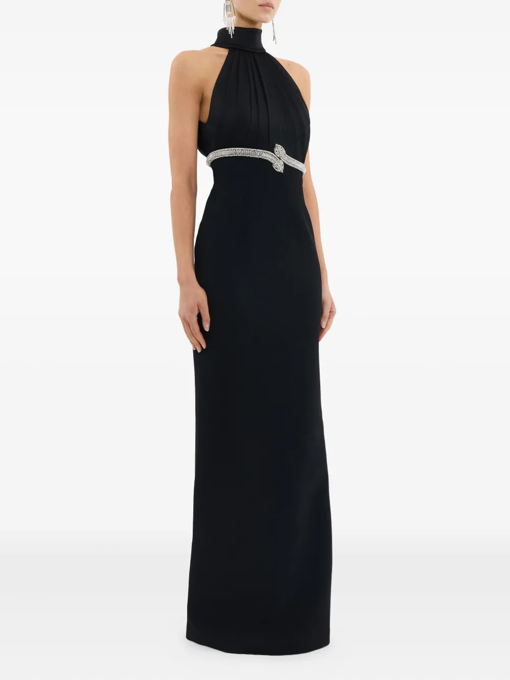 Rebecca Vallance Lilith jurk met halternek Zwart
