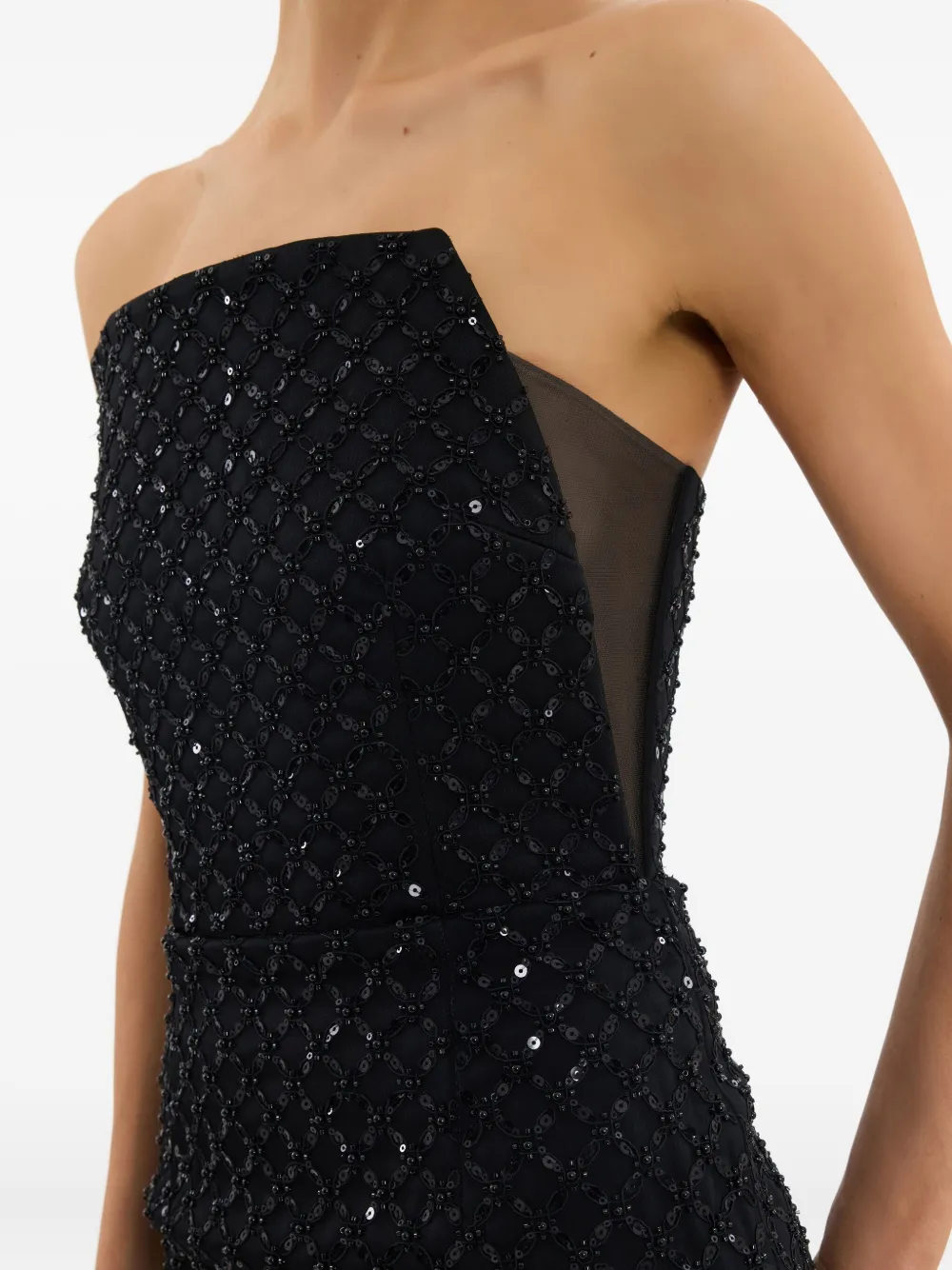 Rebecca Vallance Midi-jurk met pailletten Zwart