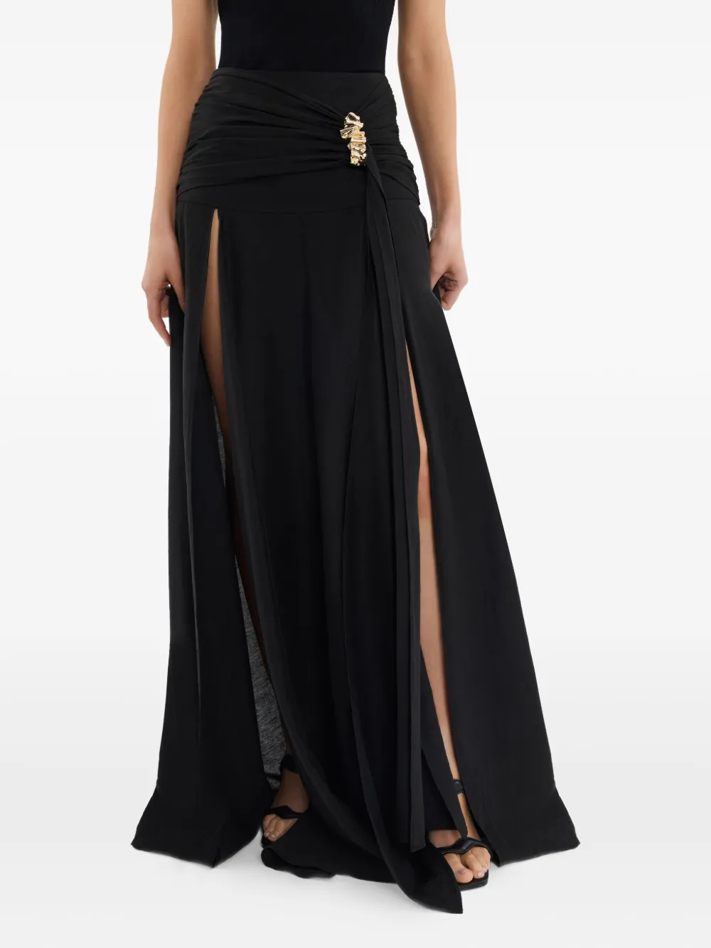 Rebecca Vallance Rok verfraaid met split Zwart