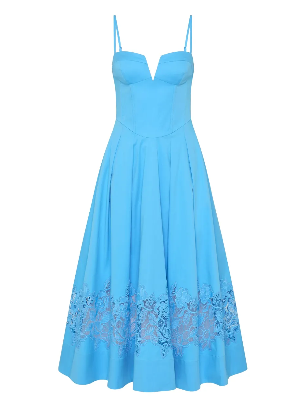 Rebecca+Vallance+robe+Montreux+à+empiecement+en+dentelle+-+Bleu