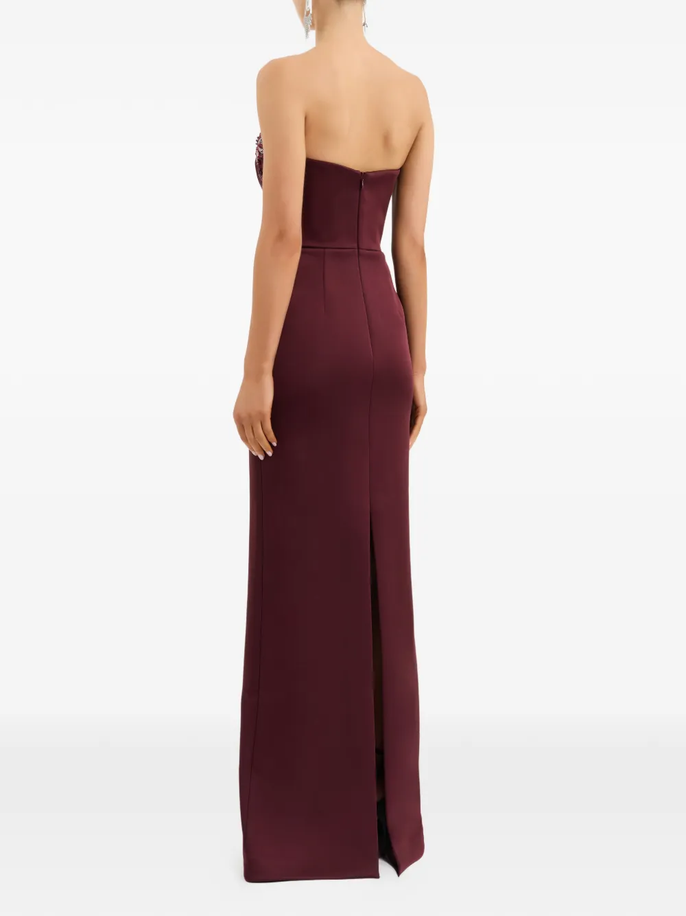 Rebecca Vallance Strapless verfraaide maxi-jurk Rood