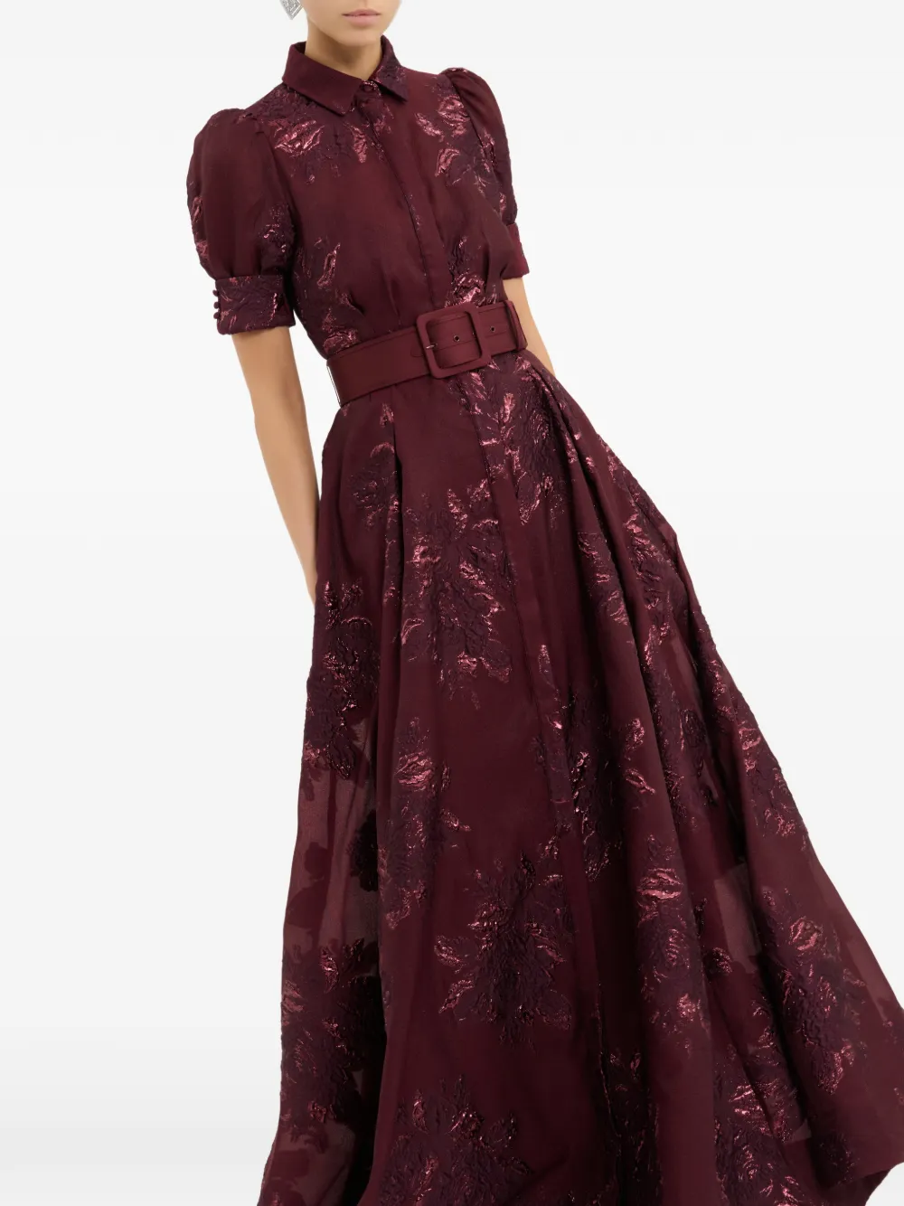 Rebecca Vallance Arlette maxi-jurk met bloemenprint en ceintuur Rood
