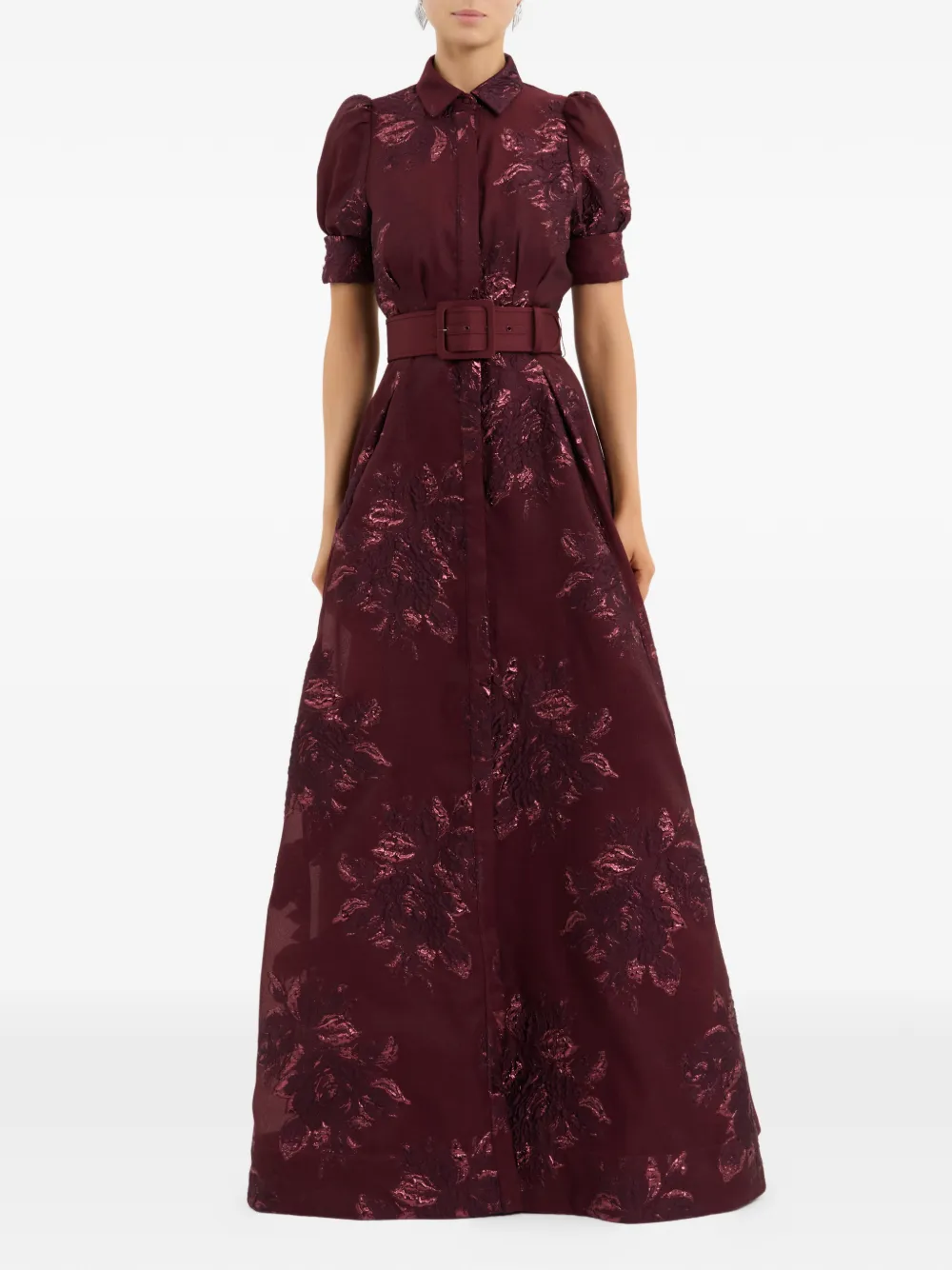 Rebecca Vallance Arlette maxi-jurk met bloemenprint en ceintuur - Rood