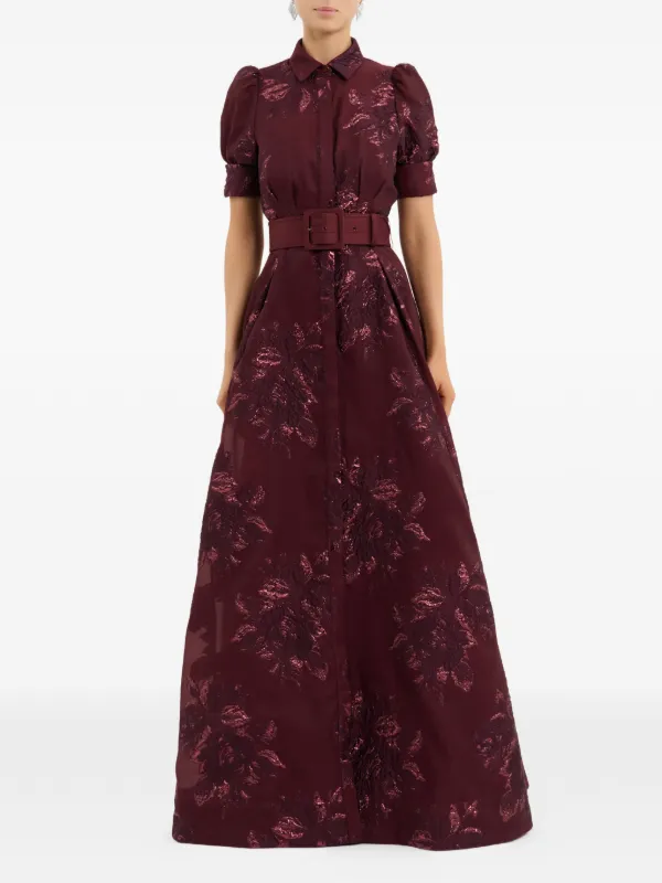 Rebecca Vallance Arlette Belted Floral short-sleeve Maxi Dress | Red | FARFETCH Rebecca Vallance Arlette Belted Floral short-sleeve Maxi Dress | Red | FARFETCH