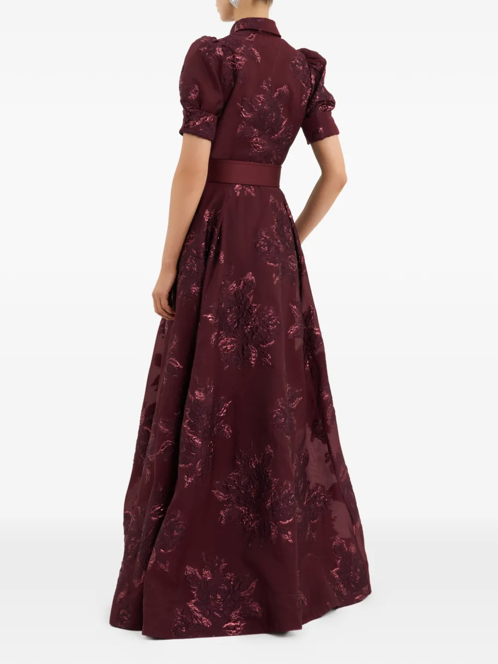 Rebecca Vallance Arlette maxi-jurk met bloemenprint en ceintuur Rood