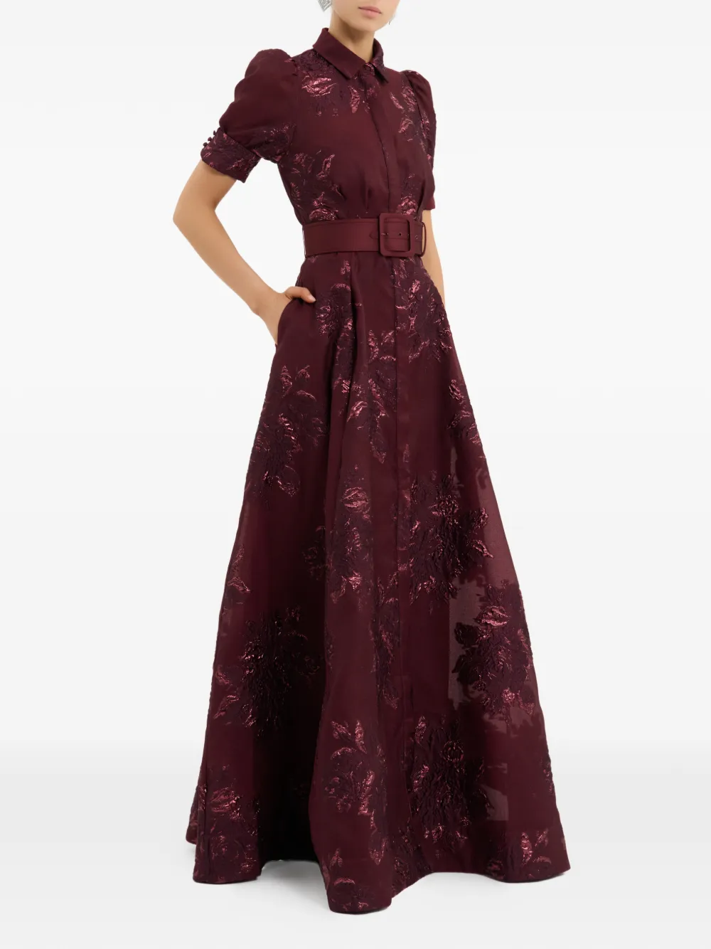 Rebecca Vallance Arlette maxi-jurk met bloemenprint en ceintuur Rood
