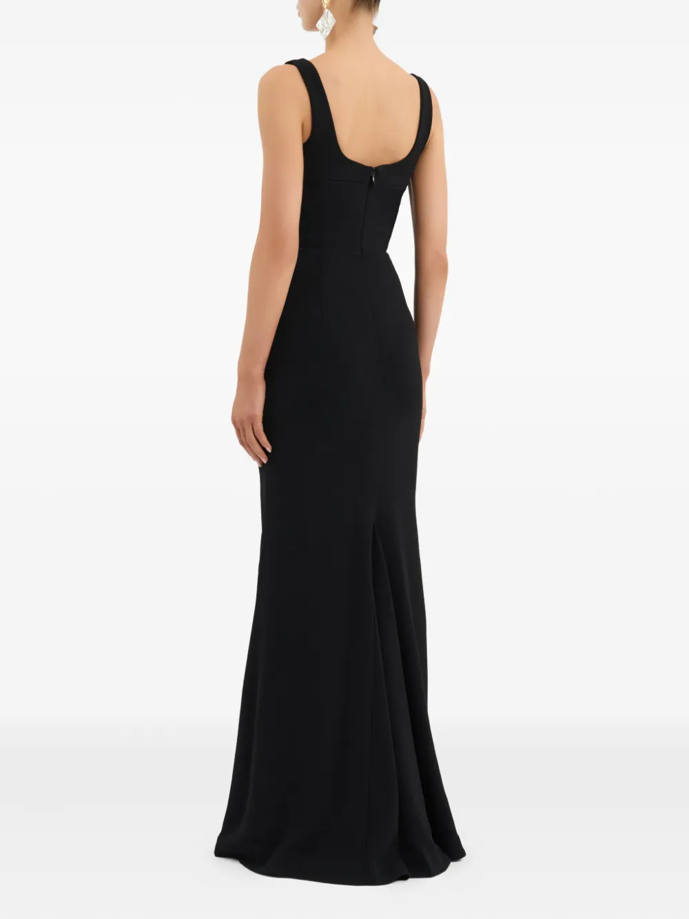 Rebecca Vallance Zarya gedrapeerde avondjurk Zwart