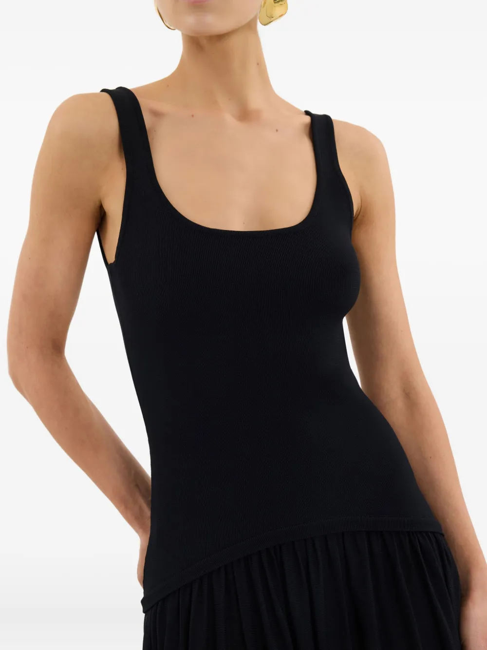Rebecca Vallance Kristen midi-jurk met ruches Zwart