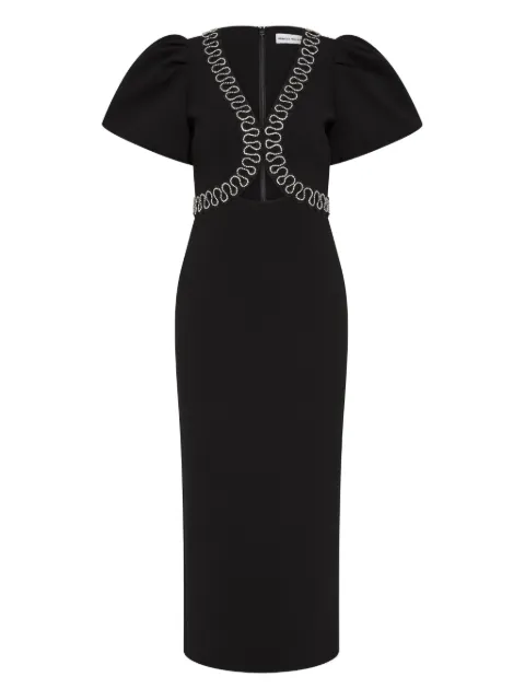 Rebecca Vallance Nyx puff-sleeve midi dress