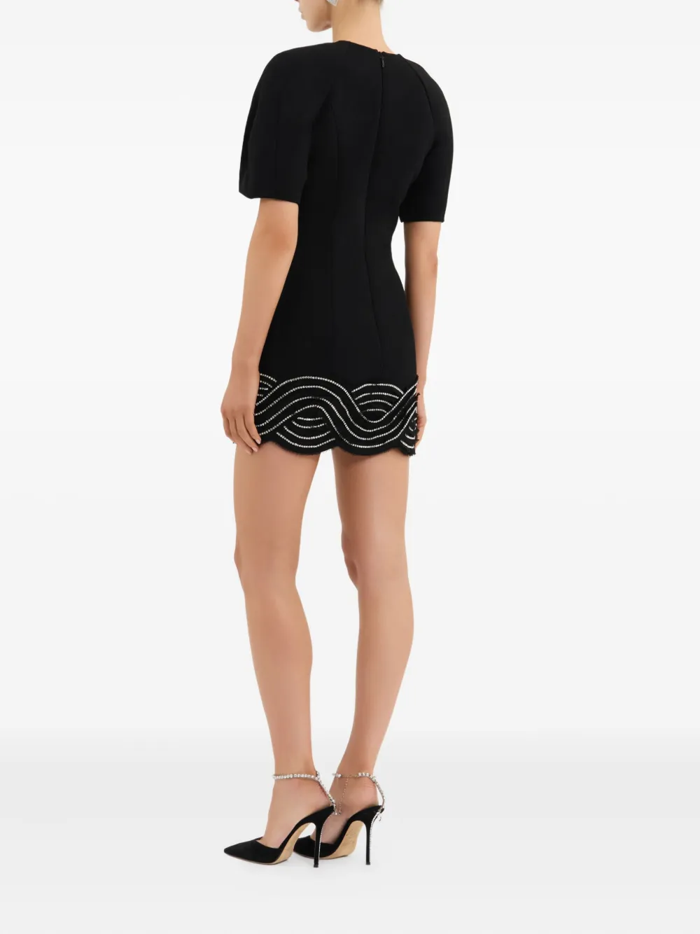 Rebecca Vallance Bellatrix Puff-sleeves Mini Dress In Black