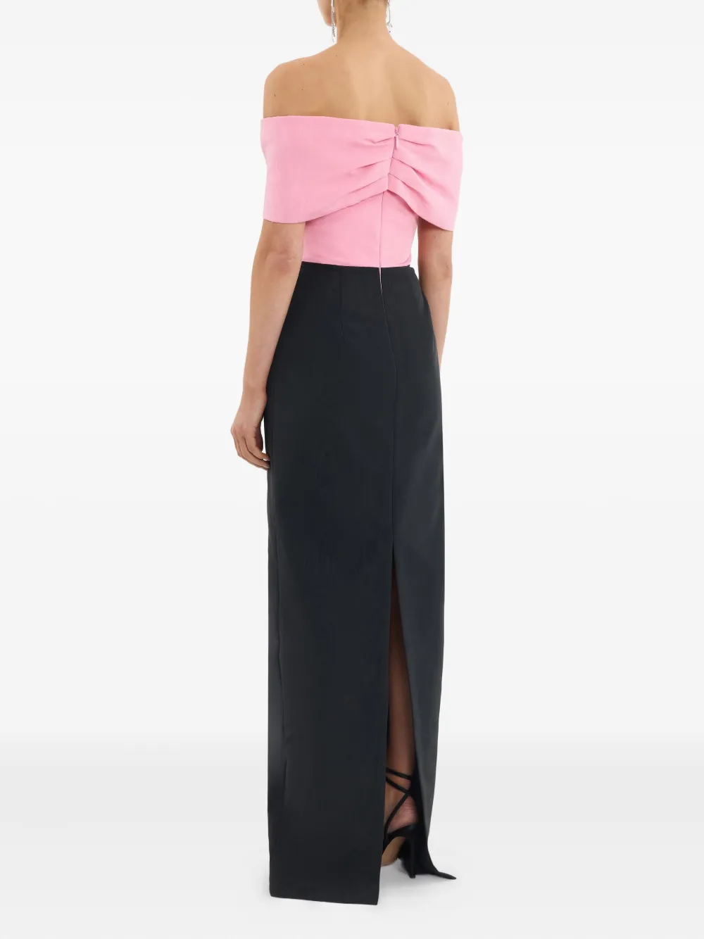Rebecca Vallance Amaro Off-shoulder Taffeta Gown In Multi