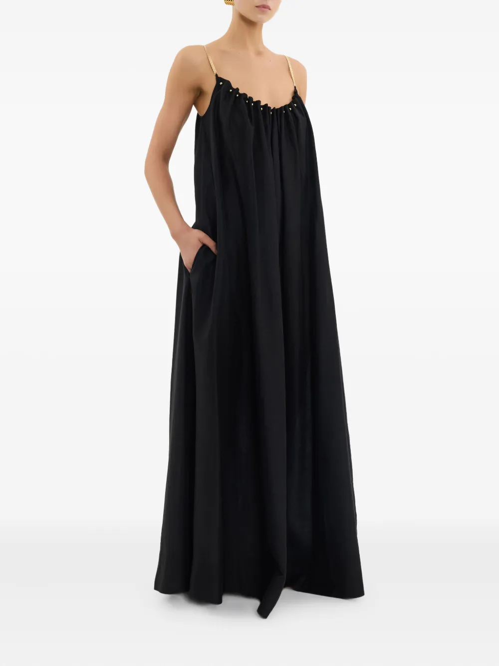 Rebecca Vallance Sable maxi-jurk met ketting Zwart