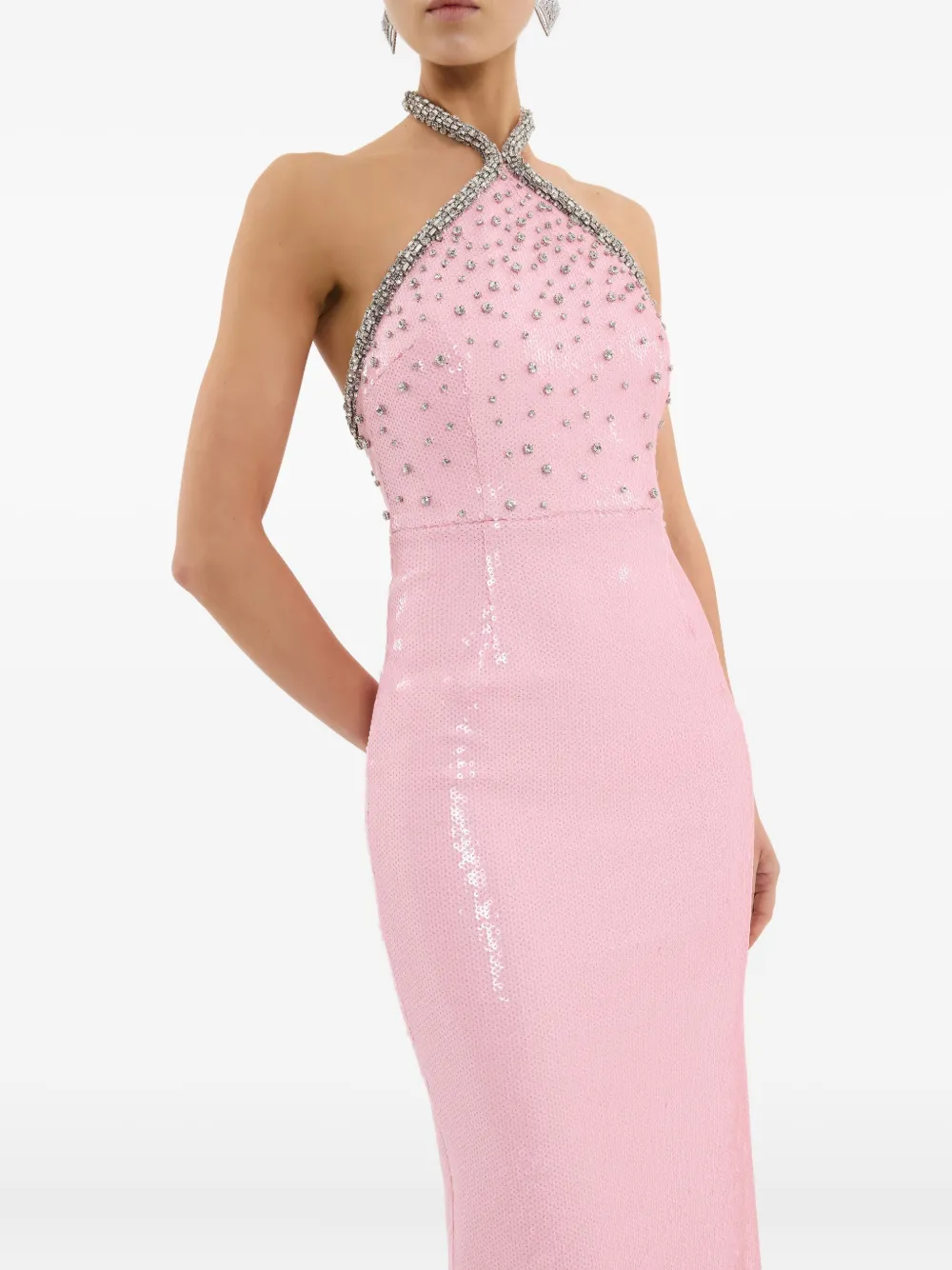 Rebecca Vallance Lydia Embellished Maxi Dress In Pink
