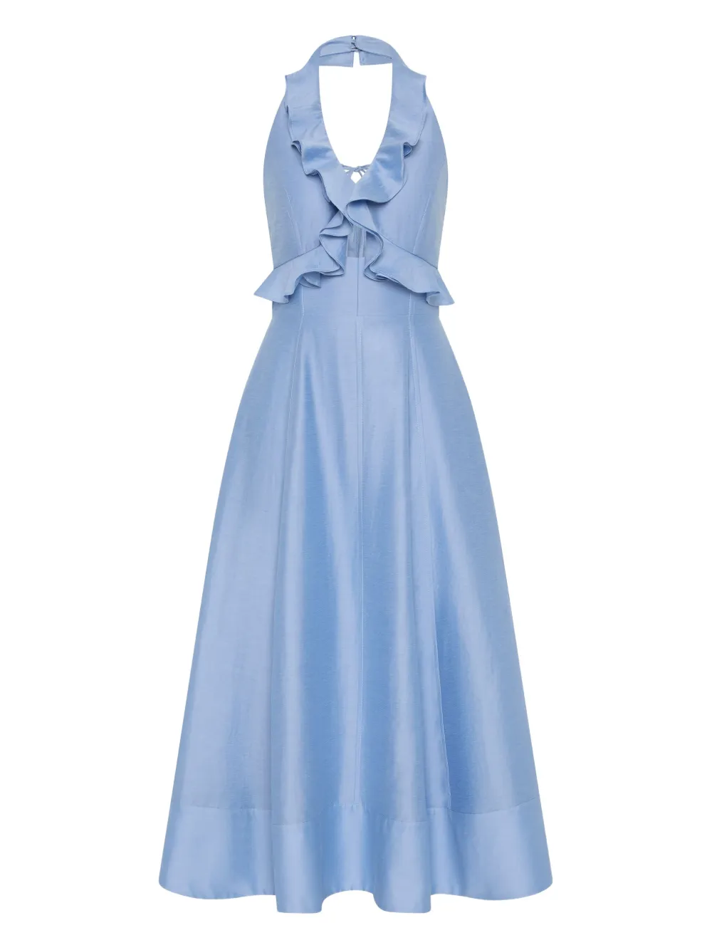 Rebecca Vallance vestido midi con volantes | azul | Image 1