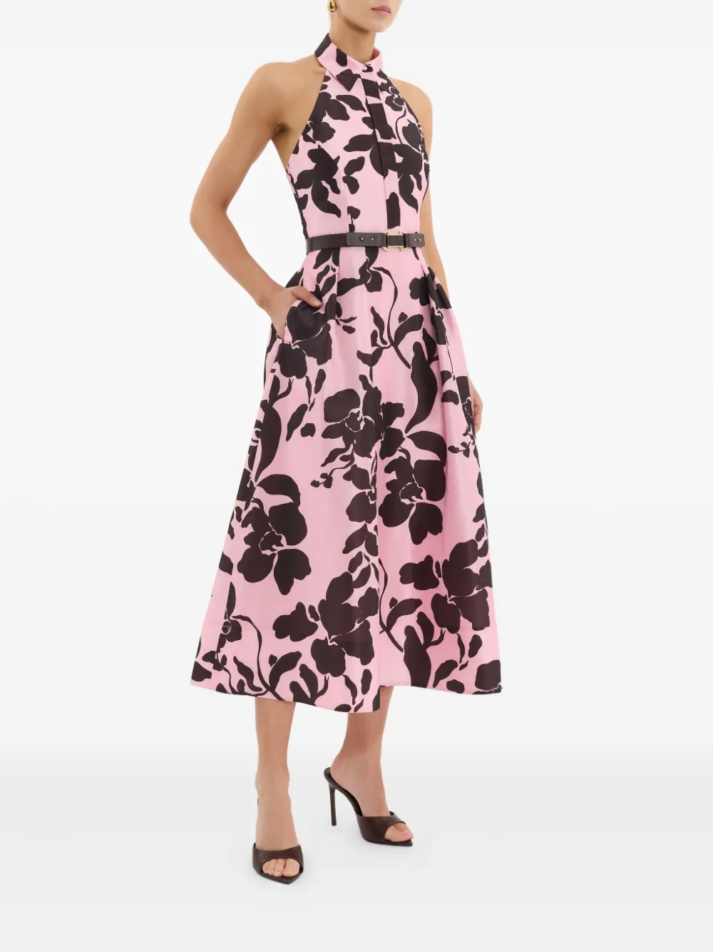 Rebecca Vallance Connie midi-jurk met bloemenprint Roze